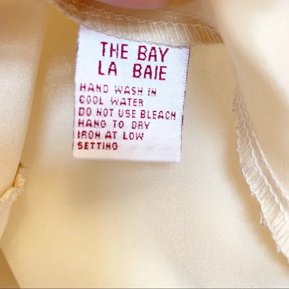 Vintage Satin Spaghetti Strap Top Cream Size Small - Picture 5 of 6